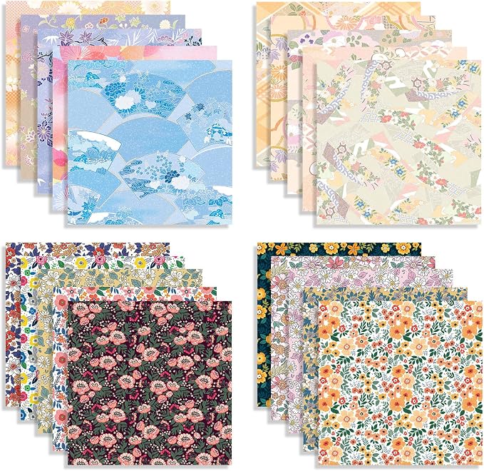 Origami Paper Kit 100 Sheets 6 Inch Square Double Sided Color 20 Vivid Colors - Image 2