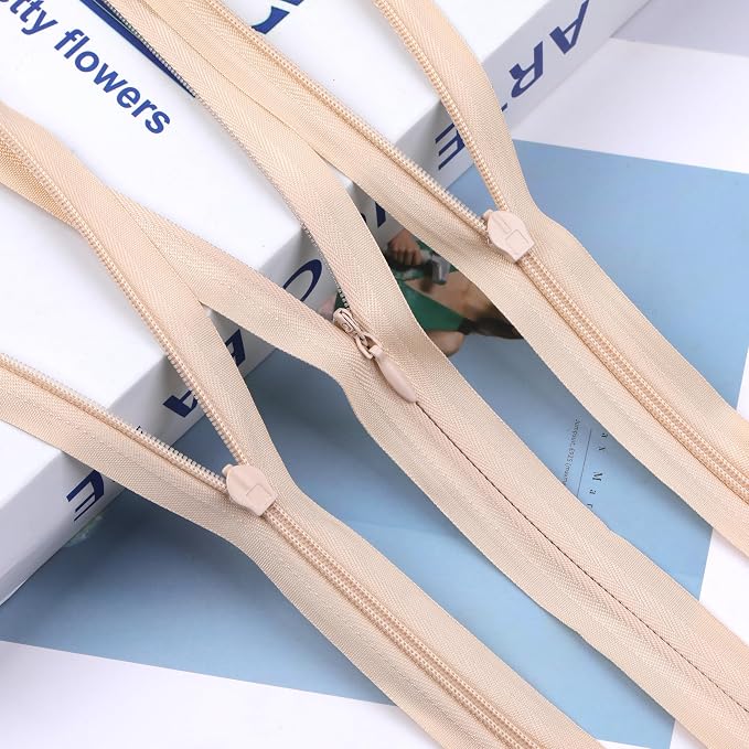 YAKA 20pcs Lvory Nylon Invisible Zippers Tailor Sewing Tools Garment - Image 4