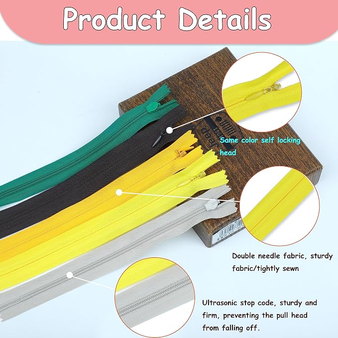 YAKA 60pcs Nylon Invisible Zippers Tailor Sewing Tools Garment Accessories 16 - Image 4