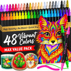 ARTISTRO 48 Precision Dual-Tip Acrylic Paint Markers – Paint Pens Set by ARTISTRO