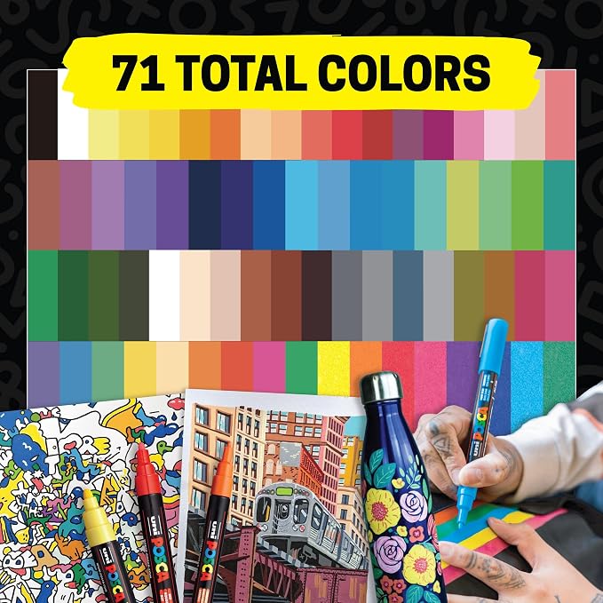 Uni Posca Paint Markers, 3M Fine Point Acrylic Paint Pens - Image 7