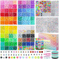 4500Pcs Pony Beads Bracelet Making Kit, 6 Boxes by Sistenia
