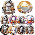 8 PCS Halloween Diamond Art Coasters Kits, Ghost Diamond Painting Coaster | by Benjenes