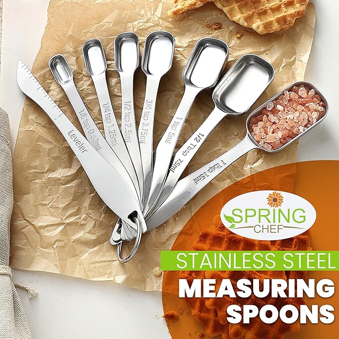 Spring Chef Stainless Steel Measuring Spoons Set of 8 - Image 2