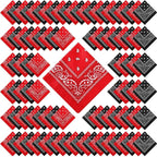 100 Pack Bandanas Unisex Paisley Bandanas Bulk Multi Purpose Cowboy Head Wrap by Handepo