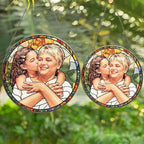 Personalized Grandma and Grandkids Portrait Faux Stained Glass, Custom Photo - Image 7