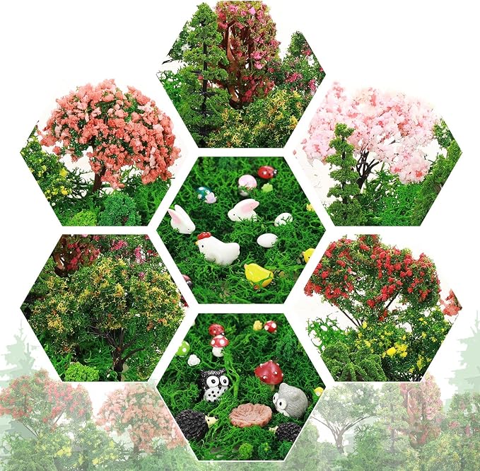 Hoteam 72 Pcs Miniature Garden Accessories Mini Moss Garden Animals Rabbit Owl - Image 3