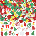 SEPGLITTER 600Pcs Christmas Foam Sticker Xmas Glitter Self Adhesive Sticker | by SEPGLITTER