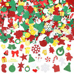 SEPGLITTER 600Pcs Christmas Foam Sticker Xmas Glitter Self Adhesive Sticker | by SEPGLITTER