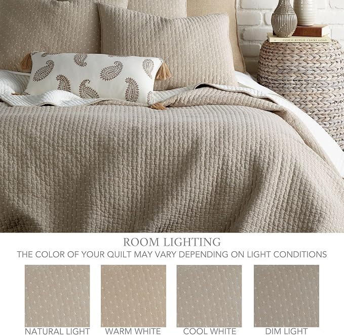 Levtex Home Cross Stitch Reversible Twin Bedspread Set - Image 4