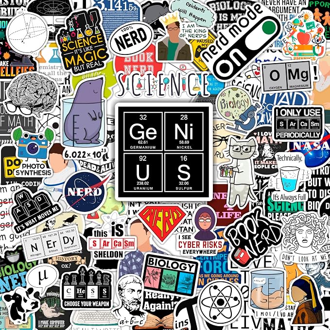 BulbaCraft 100Pcs Nerd Stickers, Cool Nerd Gifts by BulbaCraft