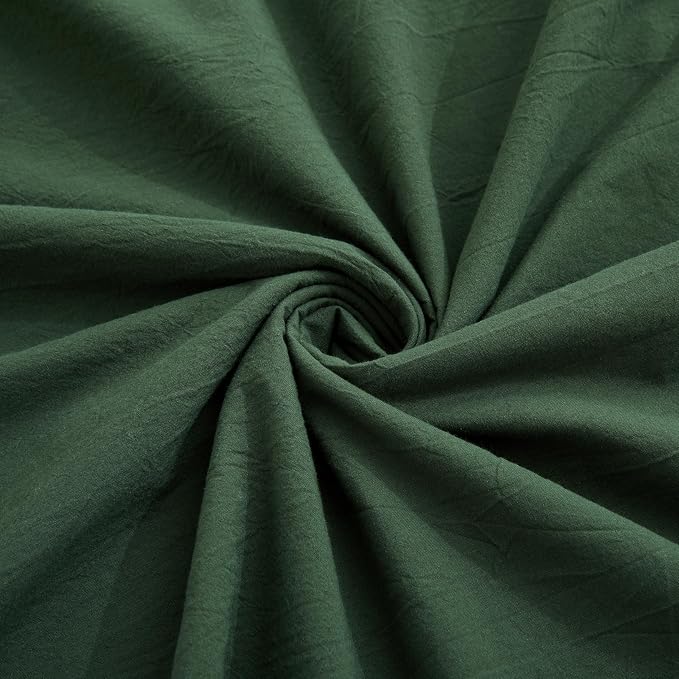 LOVQUE 100% Washed Cotton Duvet Cover Set King Size, Linen Like Natural Bedding - Image 6