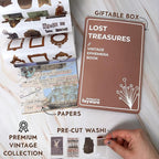 Fayware 411 Vintage Washi Stickers & 20 Scrapbook Papers Ephemera - Image 3