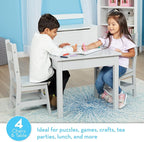 Melissa & Doug Solid Wood Kids Table and Chairs - Image 2