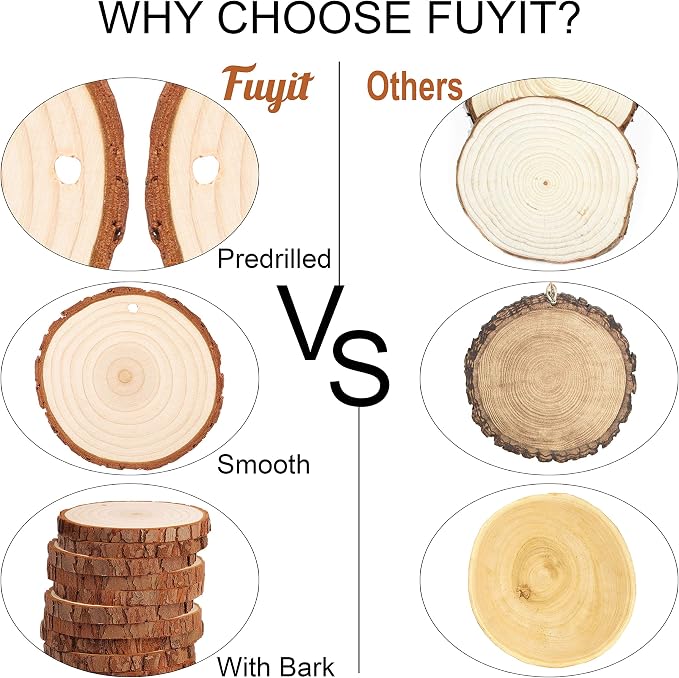 Fuyit Unfinished Wood Slices - Image 7