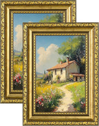 eletecpro 4x6 Vintage Picture Frame, Glass Cover, Horizontal or Vertical by eletecpro