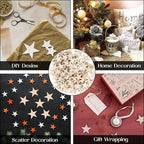 Small Star Unfinished Wood Cutout – Basswood Laser Cut Craft Stars, Mixed Sizes - Image 3