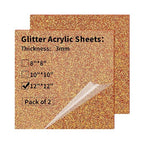 Glitter Acrylic Sheets 12 x 12 inch 1/8" Thick by gdhwcxl