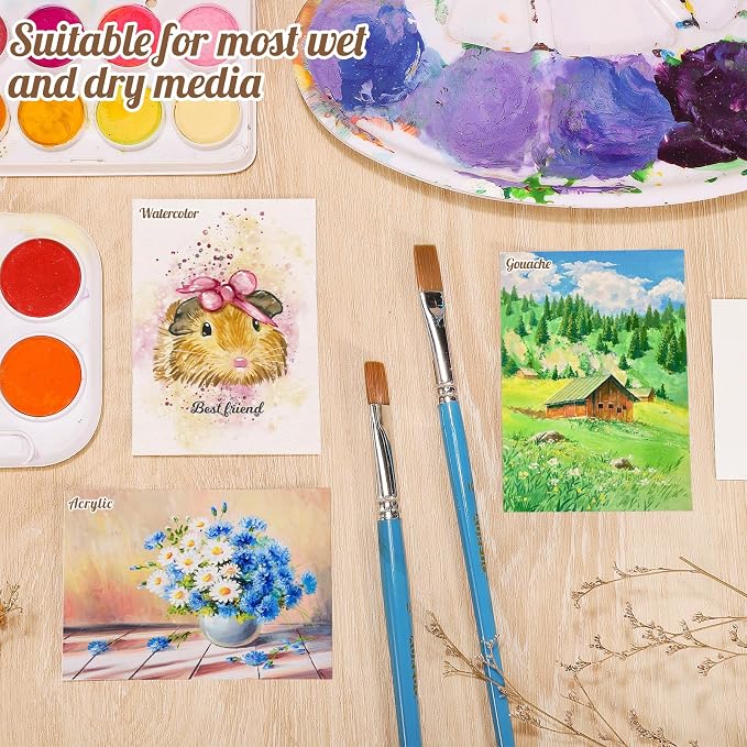 120 Sheets Watercolor Paper Bulk, 140 lb/300 GSM Cold Press Paper White Water - Image 7