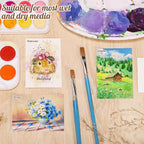 120 Sheets Watercolor Paper Bulk, 140 lb/300 GSM Cold Press Paper White Water - Image 7