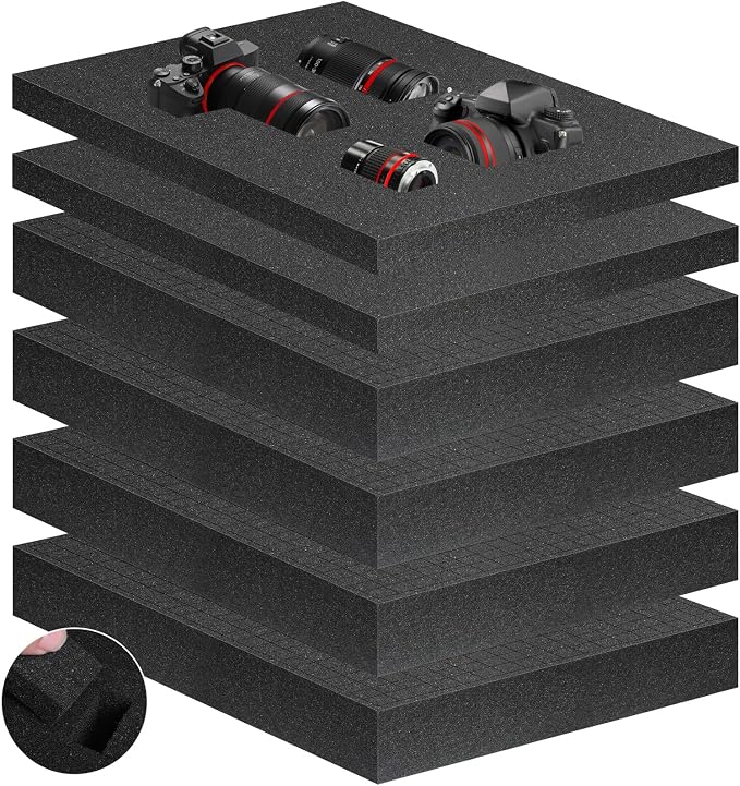 Eunice 2Pcs 16 x 12 x 1 Inch Polyurethane Foam Sheets & 4Pcs 16 x 12 x 2 Inch by Eunice