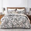 Whale Flotilla Reversible Printed Quilt King Size, Extra Soft Boho Paisley by WHALEFLOTILLA