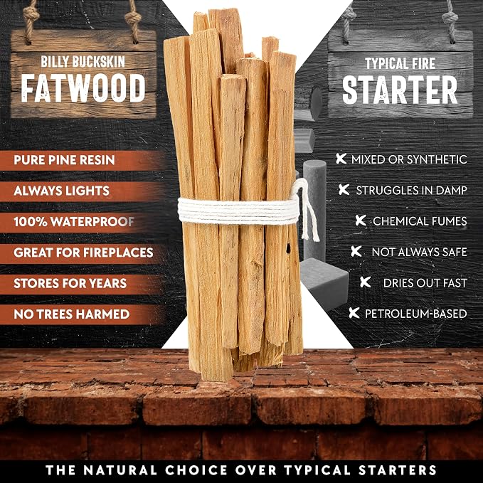 40lb Fatwood Fire Starter Sticks | 100% Natural Fire Starters - Image 5