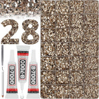 36000Pcs Tan Rhinestones Gems for Bedazzling, Flat Back Resin Diamond Crystal by Worthofbest