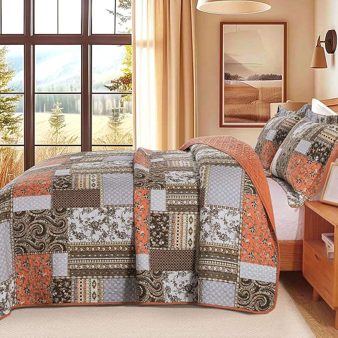 BEDIFANY Farmhouse Cotton Quilts Queen Size - Image 3