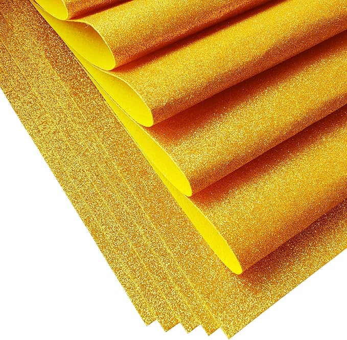 Jtnohx Glitter Felt Fabric, 8 x12 inches Felt Square Glitter - Image 4