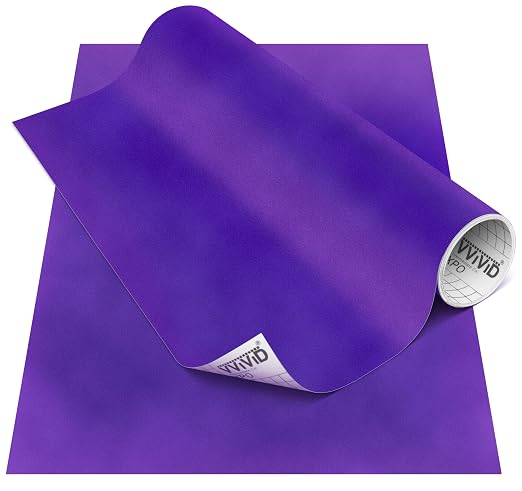 VViViD DECO65 Suede Purple Permanent Adhesive Craft Vinyl by VVIVIDVINYL