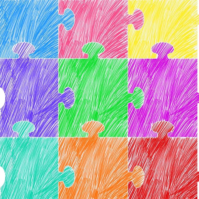 Glenmal 200 Pcs Large Blank Puzzle Pieces Oversize Blank Papers Puzzle Pieces - Image 3