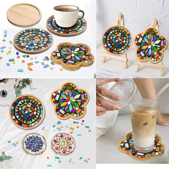 DIY Mosaic Craft Kit for Adults, Stained Glass Kits Mosaics Tiles for Crafts - Image 5