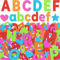 Glitter Foam Letter Stickers 335 Pcs Self-Adhesive Uppercase & Lowercase ABC by Unknown