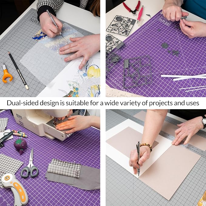 Breman Precision 18x24 Inch Self Healing Cutting Mat – 2-Sided 5-Ply PVC - Image 4