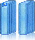 8-Pack Microfiber Cleaning Pads, 18-Inch Microfiber Mop Pads Compatible with Bona Mop, Washable and Reusable Mop Pad Refills for Hardwood Tile Laminate Floors