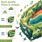 MYS A·U·R Wooden Puzzles for Adults, Serene Lake Jigsaw Puzzle 200pcs, - Image 3