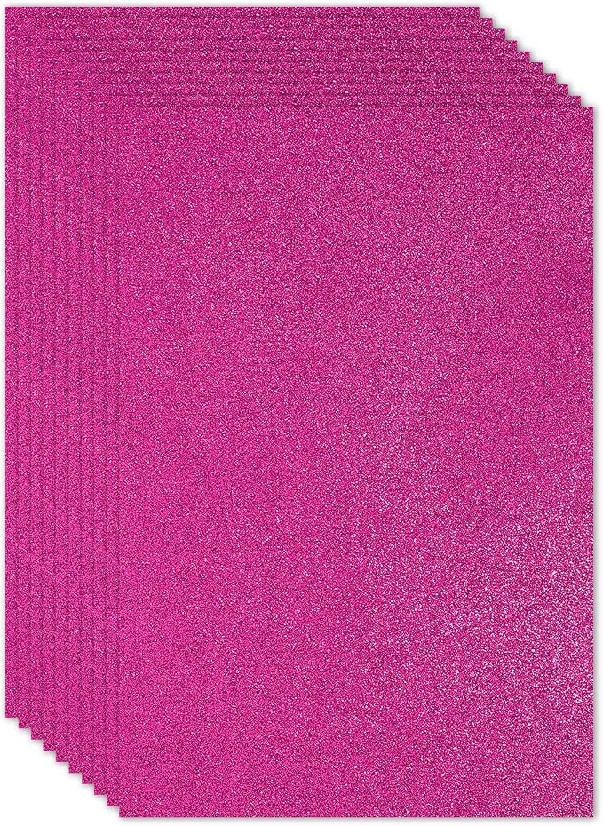 PATIKIL Fuchsia Shiny EVA Glitter Foam Sheet 16x12 Inch 2mm Thick by PATIKIL