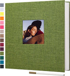 potricher Large Photo Album Self Adhesive 3x5 4x6 5x7 8x10 10x12 Pictures Linen by potricher