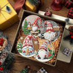 Clendo 8 PCS Christmas Gnome Diamond Art Coaster Kits - Image 2