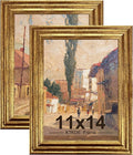 KTKDE 11x14 Picture Frame Set of 2, Ornate Vintage Gold Photo Frames 11 x 14 by KTKDE
