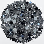 LITMIND 1.1 LB Black Irregular Glass Mosaic Tiles - Image 3