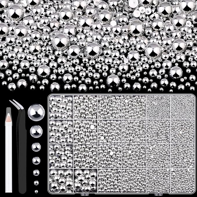 13000Pcs Flatback Pearls for Crafting, Bedazzling Bead for DIY Crafts Clothing by TINKRSTUFF