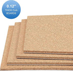 BENECREAT 6 Pack 11.5x8.2" Self-Adhesive A4 Cork Sheets Rectangle Coaster Cork - Image 4
