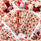 HunnmingRe 20 Pcs 10''x10'' Vintage Valentines Quilting Fabric Square Bundle - Image 3