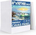 Halobios Canvas Boards for Painting 8x10 Inch, 48 Pack Blanck Canvas Panels Art by Halobios