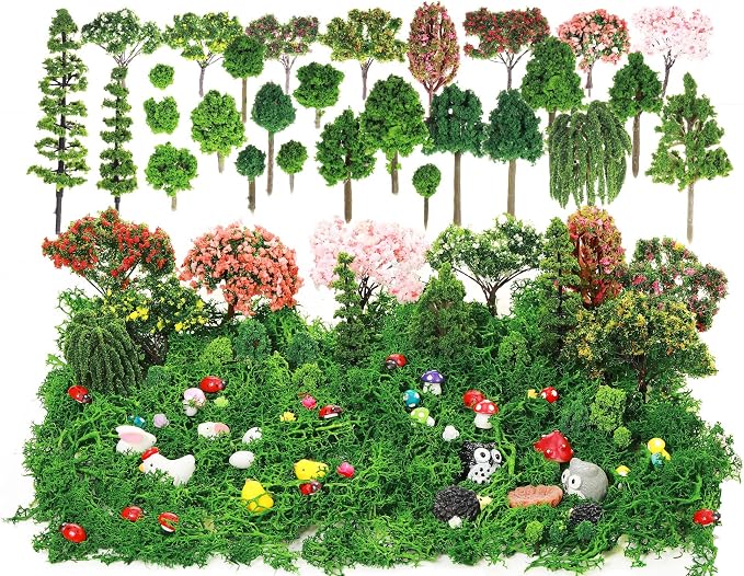 Hoteam 72 Pcs Miniature Garden Accessories Mini Moss Garden Animals Rabbit Owl by Hoteam