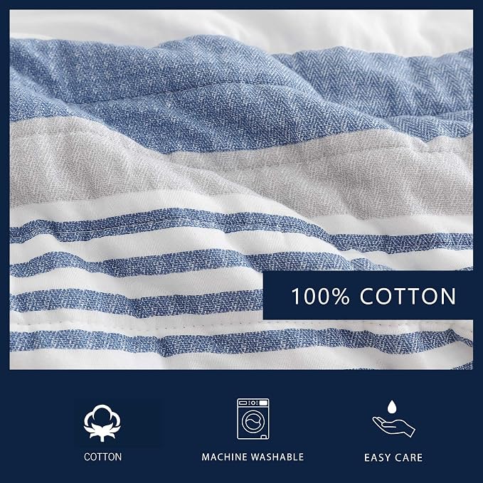 Nautica - Twin Quilt Set, Reversible Cotton Bedding - Image 5