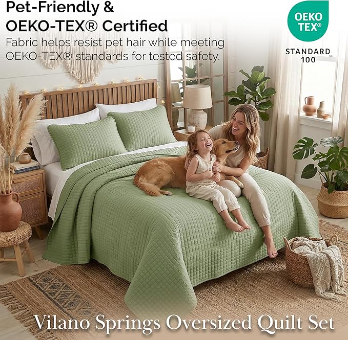 Southshore Fine Living, Inc. Oversized King Quilt Bedding Set, Pet Hair - Image 5