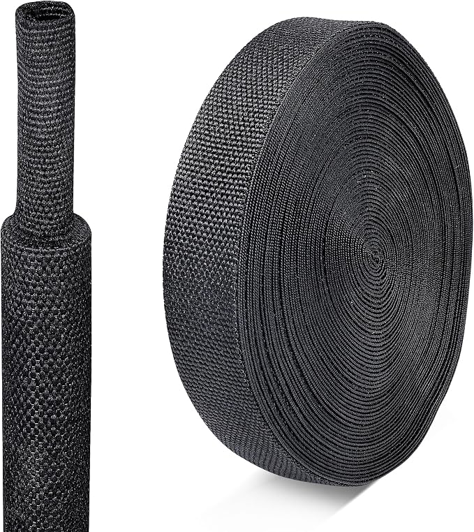 Braided Sleeving 2:1 Shrinkable Fabric Heat Shrink Tubing- Abrasion Protection by BuyUneed